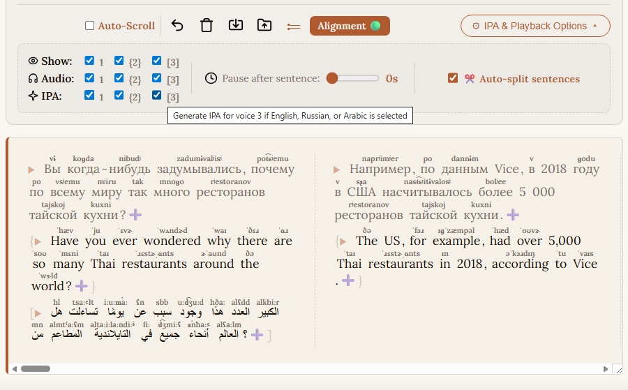 Pronunciation annotations